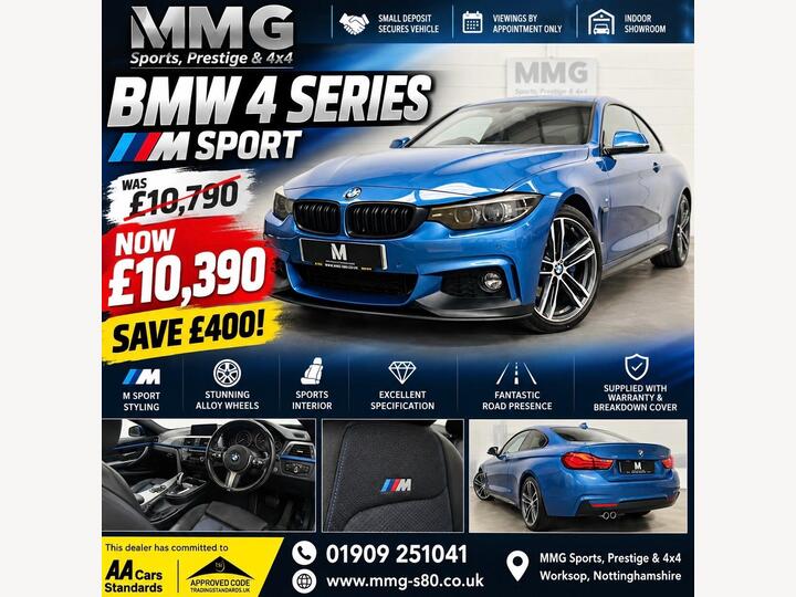 BMW 4 Series 2.0 420d M Sport Auto Euro 6 (s/s) 2dr