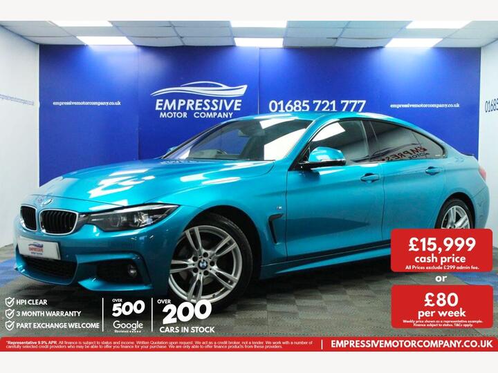 BMW 4 SERIES GRAN COUPE 2.0 420i GPF M Sport Auto Euro 6 (s/s) 5dr