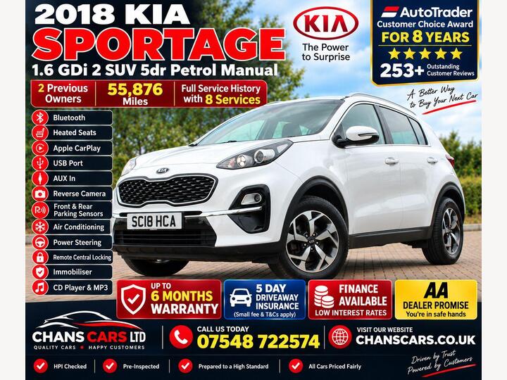 Kia Sportage 1.6 GDi 2 Euro 6 (s/s) 5dr