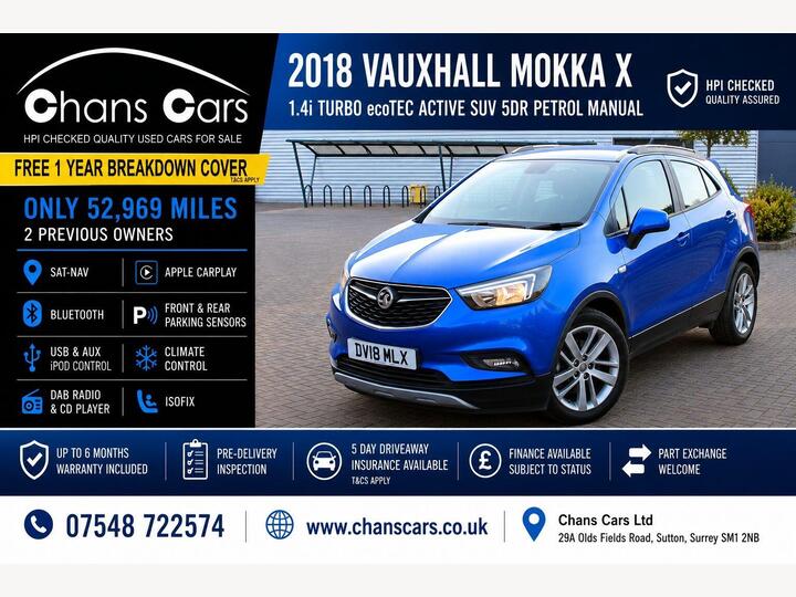 Vauxhall Mokka X 1.4i Turbo EcoTEC Active Euro 6 (s/s) 5dr