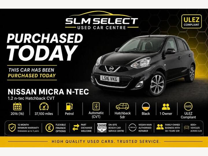 Nissan Micra 1.2 N-tec CVT Euro 6 5dr