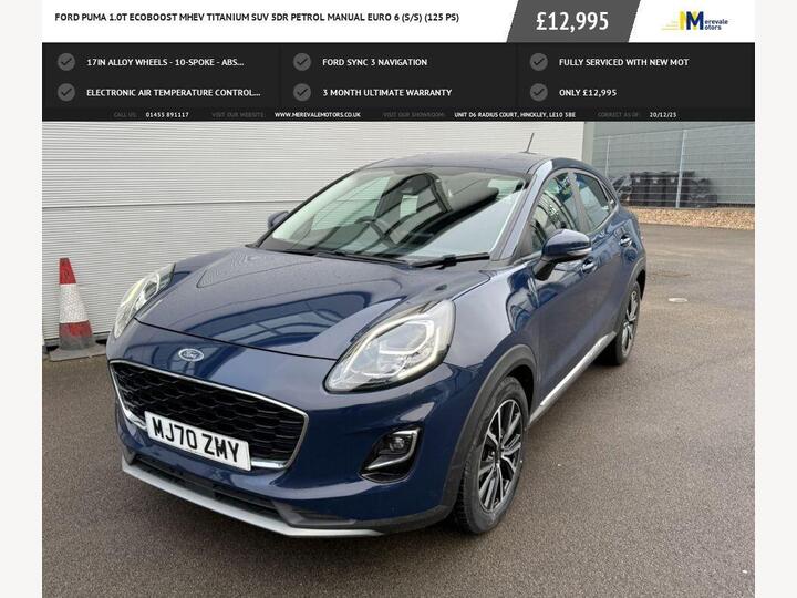 Ford PUMA 1.0T EcoBoost MHEV Titanium Euro 6 (s/s) 5dr