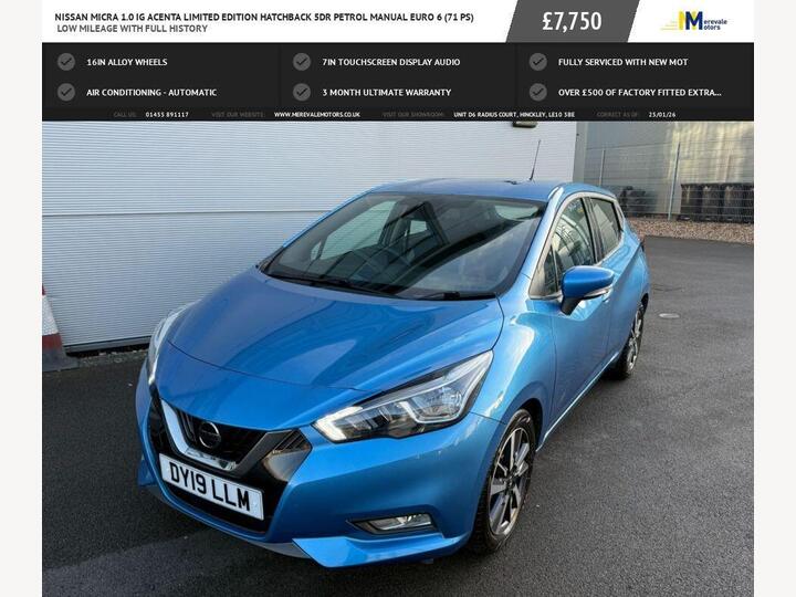 Nissan MICRA 1.0 IG Acenta Limited Edition Euro 6 5dr