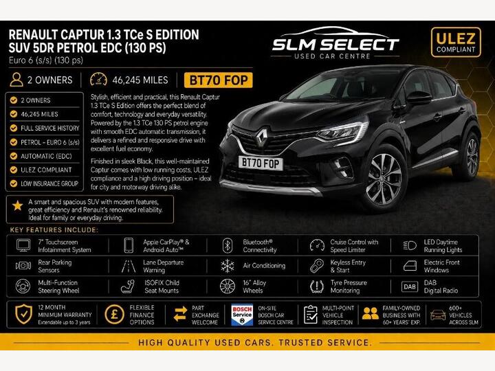 Renault Captur 1.3 TCe S Edition EDC Euro 6 (s/s) 5dr