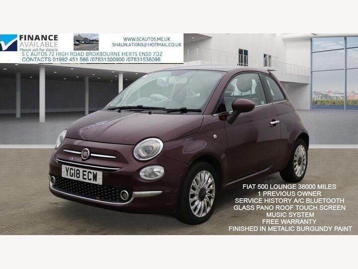 Fiat 500 1.2 Lounge Euro 6 (s/s) 3dr