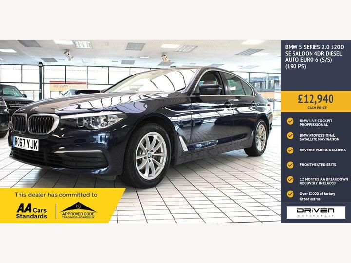 BMW 5 SERIES 2.0 520d SE Auto Euro 6 (s/s) 4dr