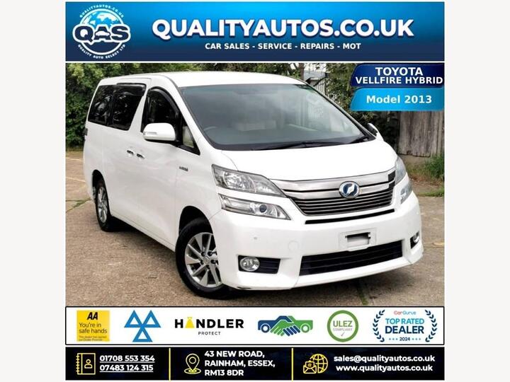 Toyota Vellfire TOYOTA VELLFIRE HYBRID WHITE 2.4 AUTO 13-63 ULEZ 7 SEATER FRESH IMPORT VERI Toyota Vellfire TOYOTA VELLFIRE HYBRID WHITE 2.4 AUTO 13-63 ULEZ 7 SEATER FRESH IMPORT VERI
