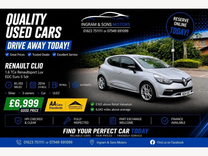 Renault Clio 1.6 TCe Renaultsport Lux EDC Euro 5 5dr