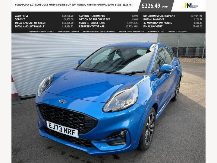 Ford PUMA 1.0T EcoBoost MHEV ST-Line Euro 6 (s/s) 5dr