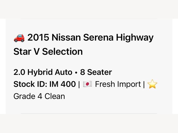 Nissan Serena 2.0 Highway Star V Selection