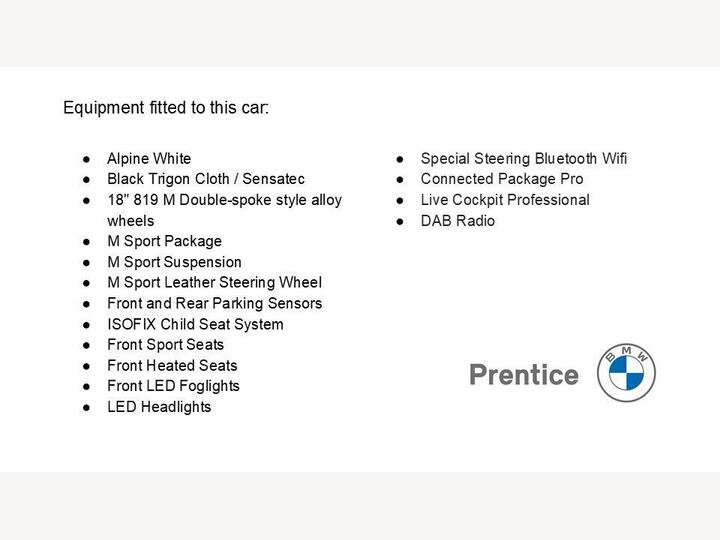 BMW 1 Series 1.5 118i M Sport (LCP) DCT Euro 6 (s/s) 5dr