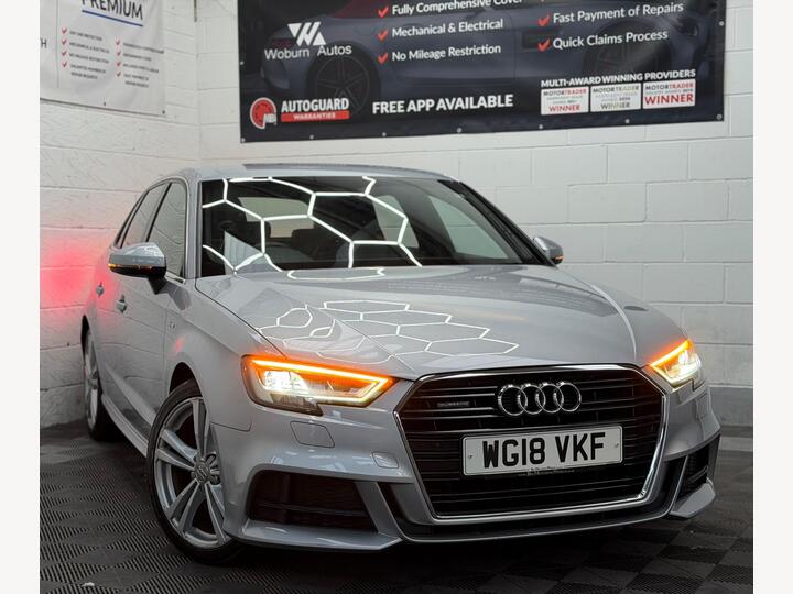 Audi A3 2.0 TFSI S Line Sportback S Tronic Quattro Euro 6 (s/s) 5dr
