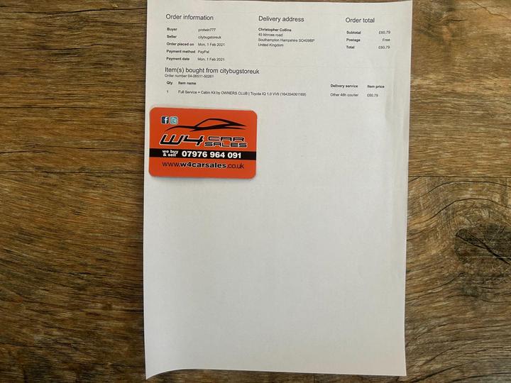 Toyota iQ - 1.0 VVT-i 2 Euro 5 3dr - 2 KEYS SERVICE HISTORY - Image 93