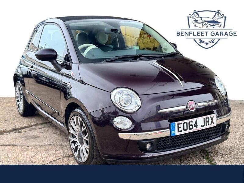 Blue 2014 Fiat 500C convertible for sale at Benfleet Garage