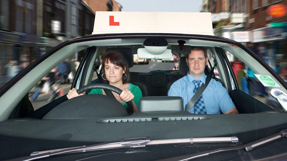 practical driving test a woman taking a practical driving test