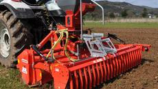 Rota-seeder from Maschio performs one-pass seeding on land unsuitable for ploughing Rota-seeder from Maschio performs one-pass seeding on land unsuitable for ploughing