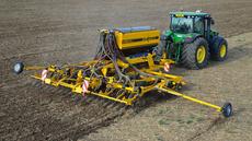 Claydon show new compact 6m trailed drill at LAMMA 2019 Claydon show new compact 6m trailed drill at LAMMA 2019