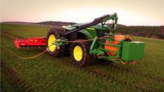 John Deere develop an electric, cable powered tractor John Deere develop an electric, cable powered tractor