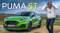 Rory Reid stands next to a green Ford Puma ST Rory Reid stands next to a green Ford Puma ST