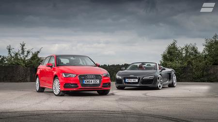 2014 Audi A3 Sportback e-tron with Audi R8