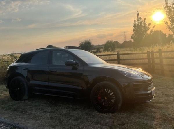 Porsche Macan GTS exterior in sunset