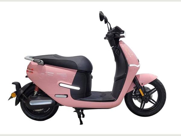 Pink Horwin EK1 electric moped side 