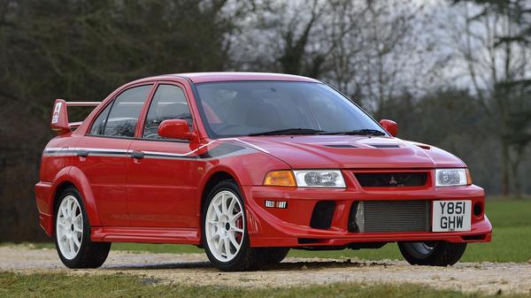 Red 1990s Mitsubishi Evo