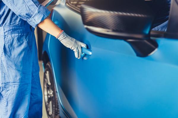 Car being checked