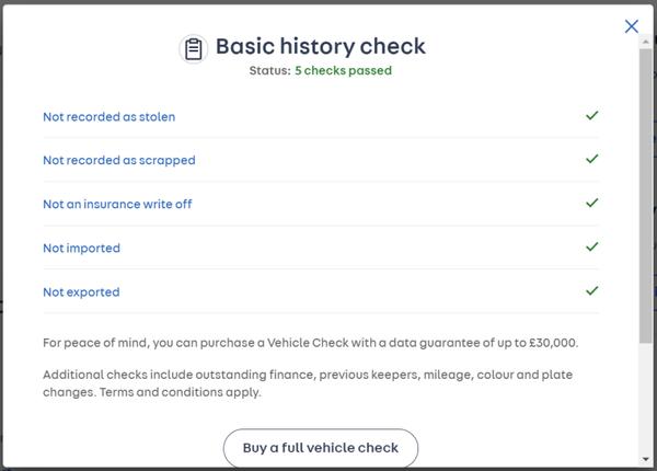 What a basic history check looks like