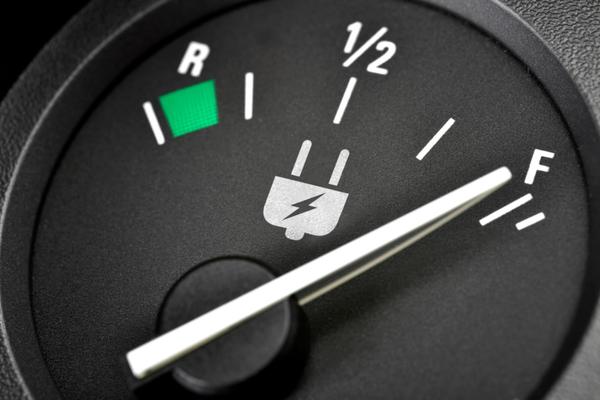 Electric car charging gauge