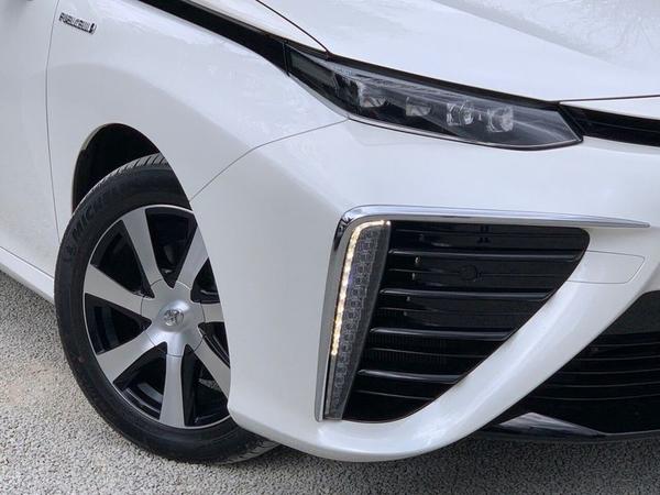 White Toyota Mirai exterior close up