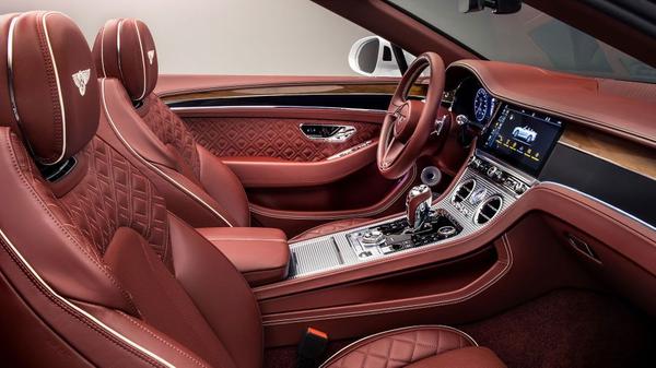 Bentley Continental GT convertible's red interiors