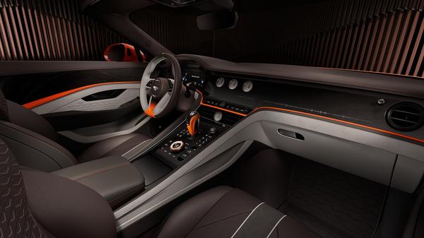 2024 Orange Bentley Batur Convertible interior
