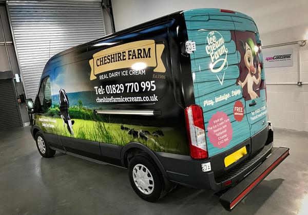 Full advertising wrap on a van