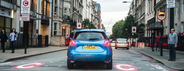 Renault Zoe on the road