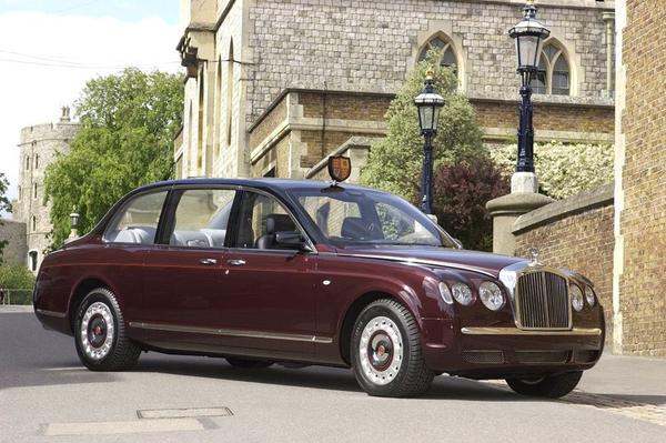 Queen Elizabeth II's custom Claret Bentley State Limousine