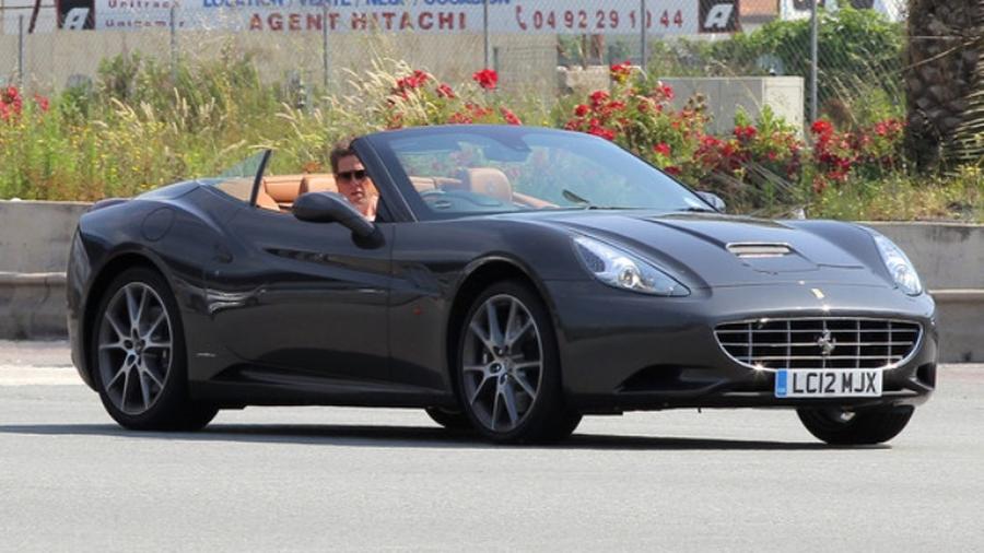 Hugh Grant driving the Ferrari Actor Hugh Grant driving the Ferrari California