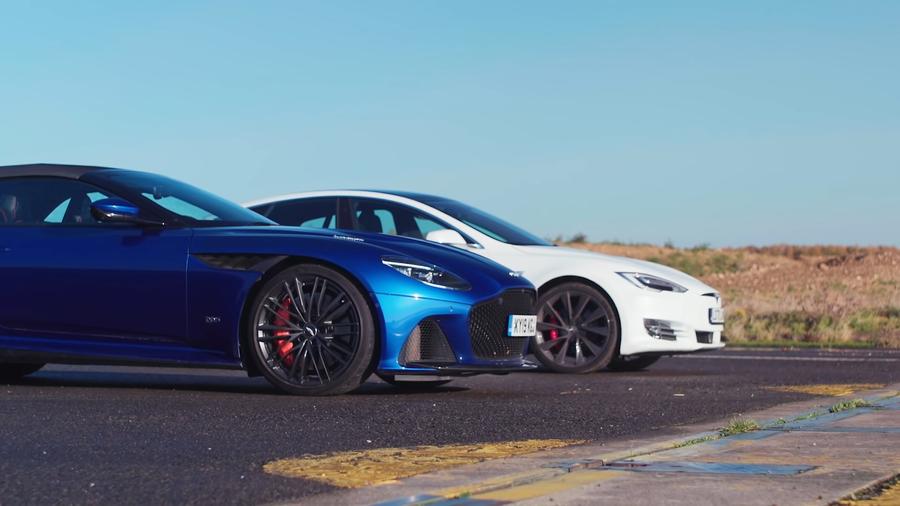 Tesla Model S and Aston Martin DBS head to head
