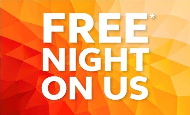 Join today and get a FREE* night on us!