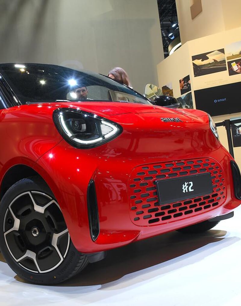 smart #2 in red front quarter