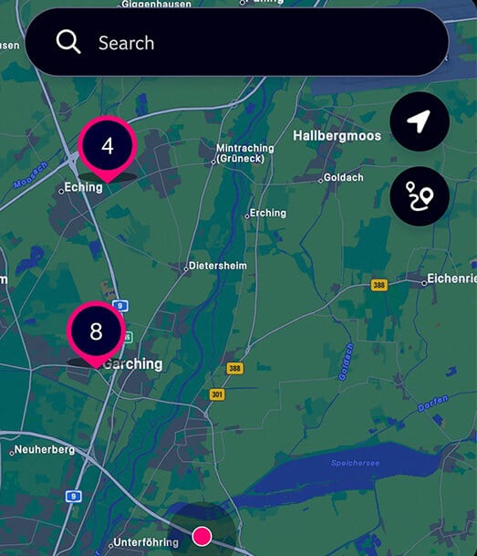 IONITY map screen shot