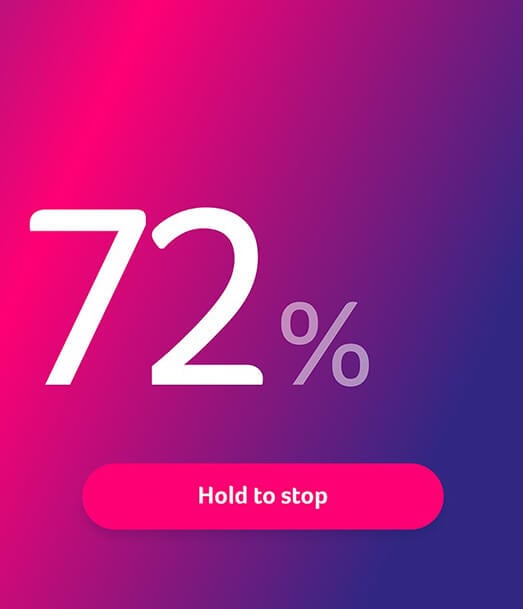 IONITY screen shot of hold function