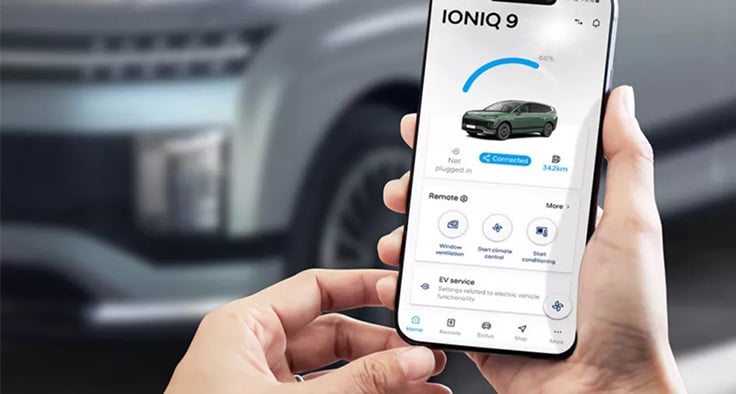 Phone showing remote battery preconditioning.
