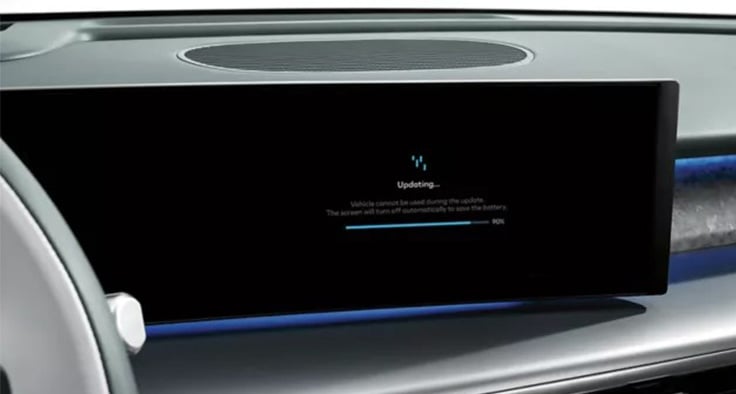 Dashboard view of OTA software updates.