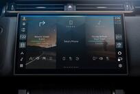 A screen on the centre console of the Range Rover Velar