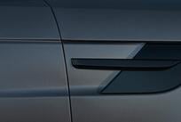 A close-up view of a Range Rover Sport door handle