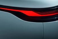 A close-up view of a Range Rover Velar rear light
