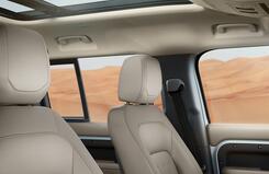 DEFENDER 110 cream leather seats