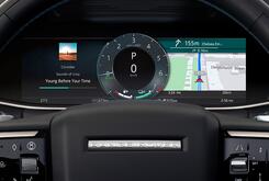 The dashboard of a Range Rover Evoque