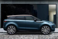 A side view of a Range Rover Evoque